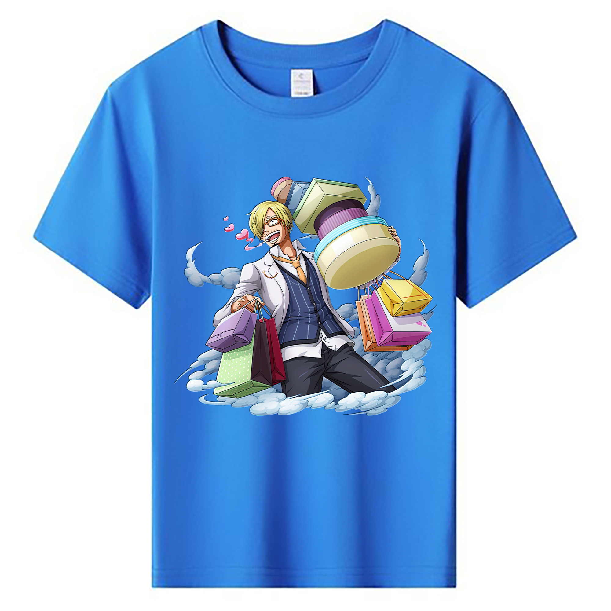 （画像用） ワンピース サンジ ONE PIECE Sanji 綿100％キッズTシャツ（フロントプリント）